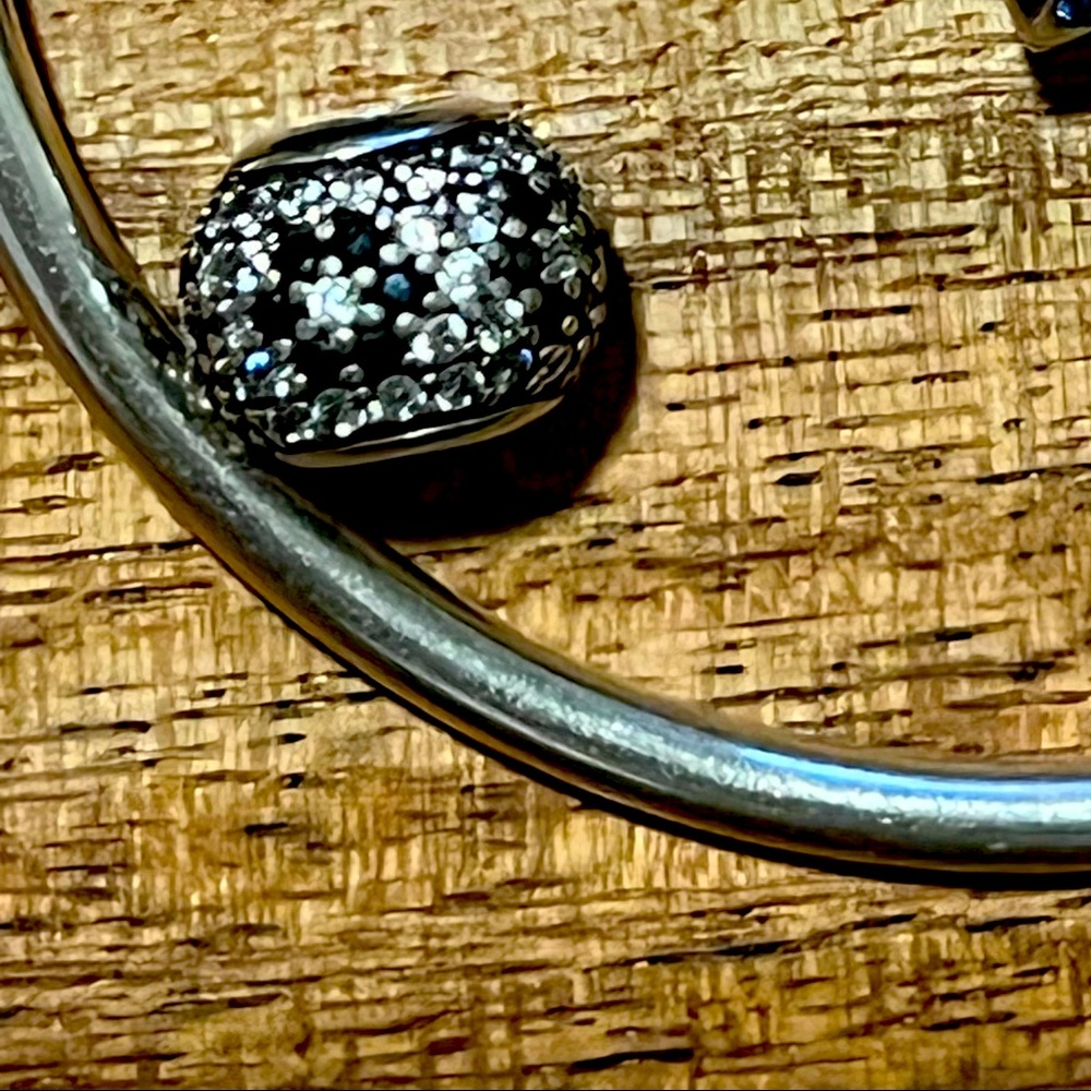 Pandora black/clear cz charm
